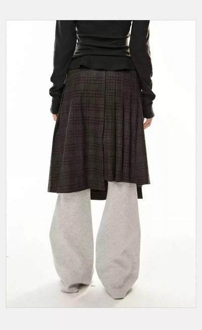 Tom Irregular Plaid Skirt-korean-fashion-Skirt-Tom's Closet-OH Garments