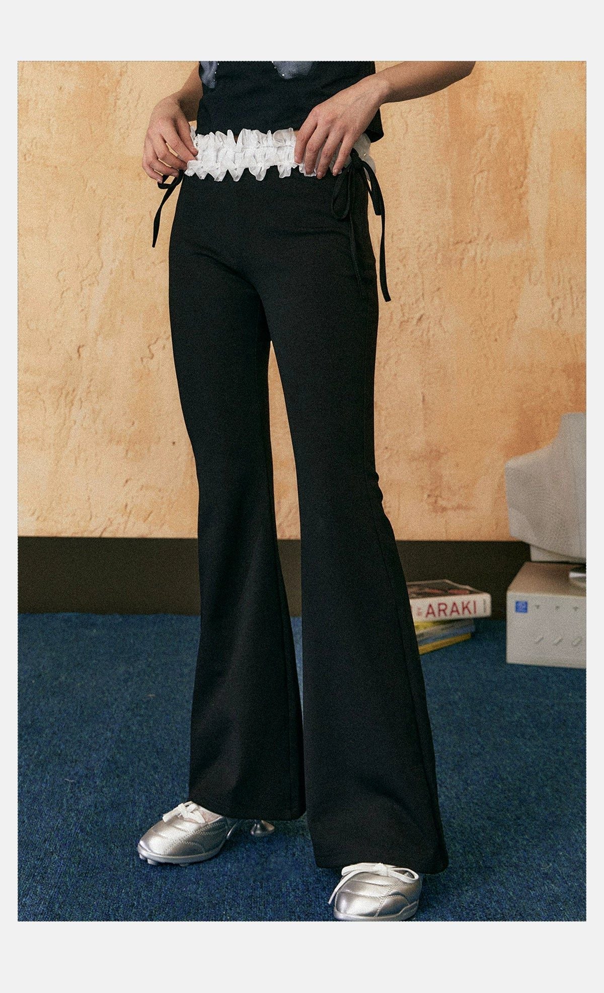 Tom Lace and Ribbons Flare Pants-korean-fashion-Pants-Tom's Closet-OH Garments