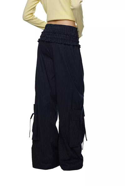 Tom Lace Striped Pleats Casual Pants-korean-fashion-Pants-Tom's Closet-OH Garments