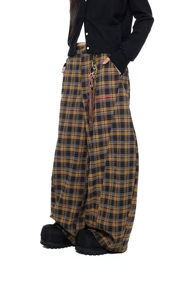 Tom Loose Fit Plaid Pants-korean-fashion-Pants-Tom's Closet-OH Garments