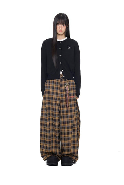 Tom Loose Fit Plaid Pants-korean-fashion-Pants-Tom's Closet-OH Garments