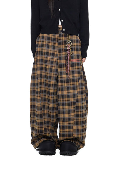 Tom Loose Fit Plaid Pants-korean-fashion-Pants-Tom's Closet-OH Garments
