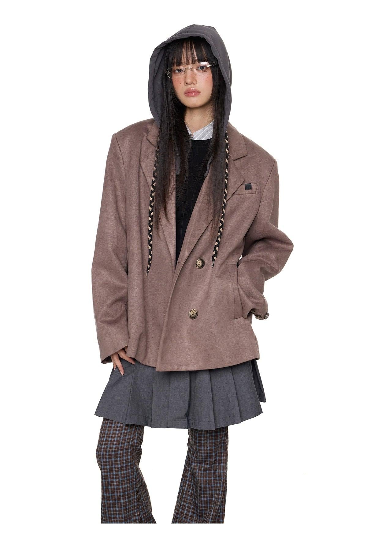 Tom Loose Micro Suede Blazer-korean-fashion-Blazer-Tom's Closet-OH Garments