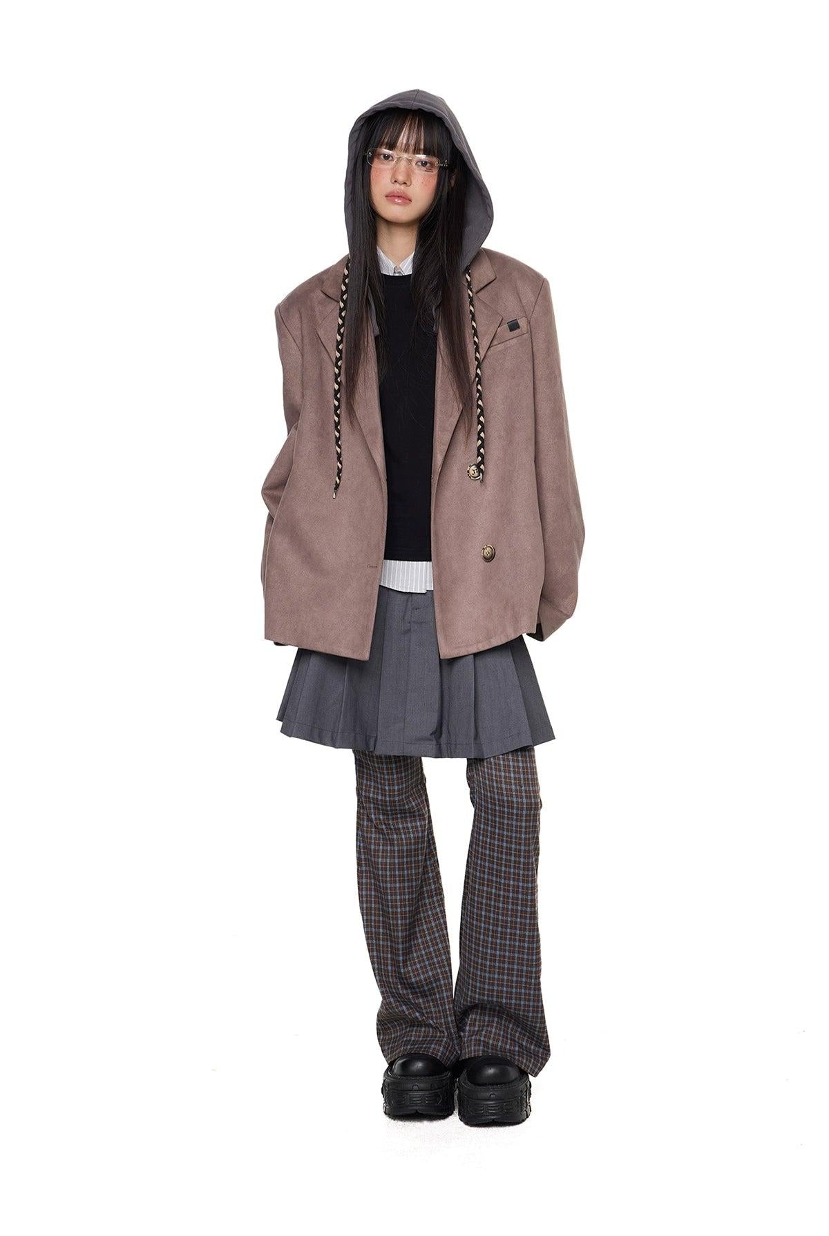 Tom Loose Micro Suede Blazer-korean-fashion-Blazer-Tom's Closet-OH Garments