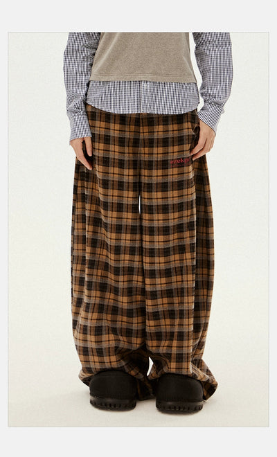 Tom Loose Plaid Pants-korean-fashion-Pants-Tom's Closet-OH Garments