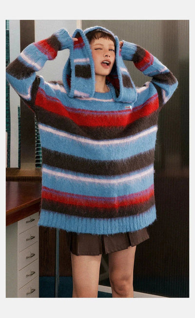 Tom Oversized Mohair Striped Sweater-korean-fashion-Sweater-Tom's Closet-OH Garments