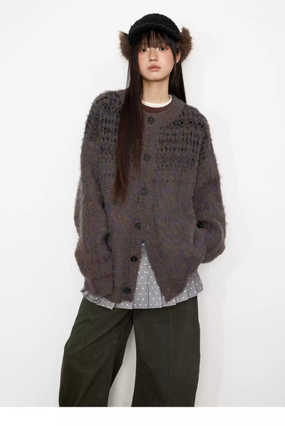 Tom Patterned Buttoned Cardigan-korean-fashion-Cardigan-Tom's Closet-OH Garments