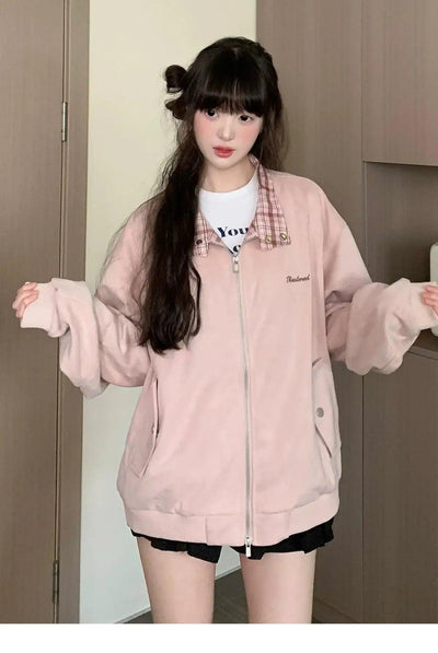 Tom Plaid Lapel Relax Fit Jacket-korean-fashion-Jacket-Tom's Closet-OH Garments