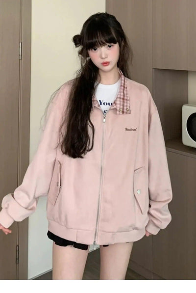 Tom Plaid Lapel Relax Fit Jacket-korean-fashion-Jacket-Tom's Closet-OH Garments