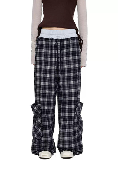Tom Plaid Side Pockets Pants-korean-fashion-Pants-Tom's Closet-OH Garments