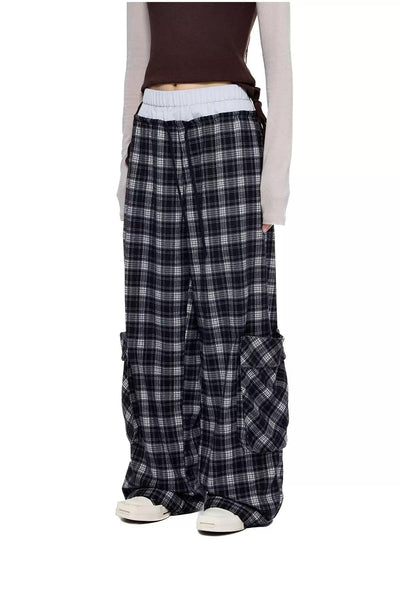 Tom Plaid Side Pockets Pants-korean-fashion-Pants-Tom's Closet-OH Garments