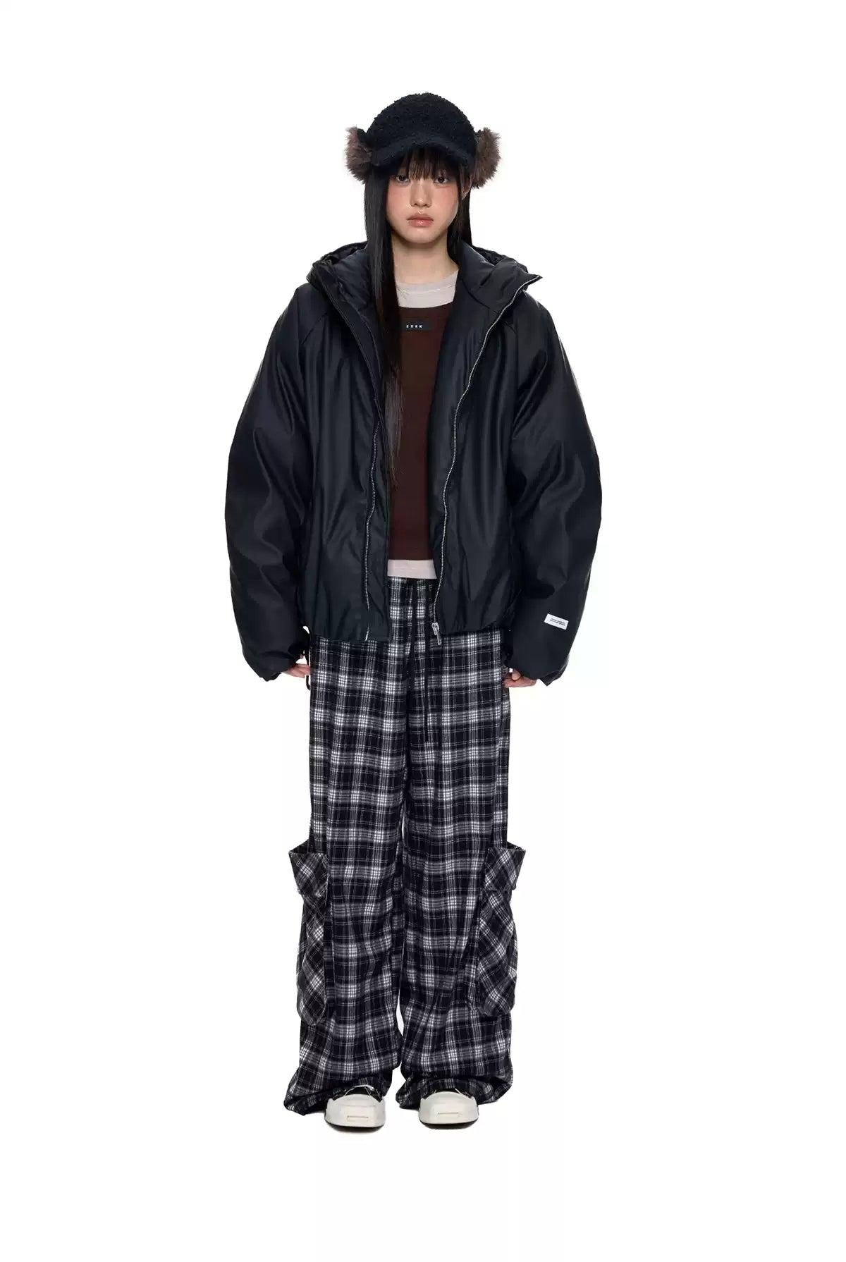 Tom Plaid Side Pockets Pants-korean-fashion-Pants-Tom's Closet-OH Garments