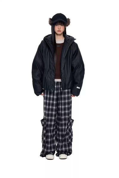 Tom Plaid Side Pockets Pants-korean-fashion-Pants-Tom's Closet-OH Garments