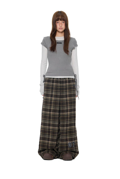 Tom Plaid Straight Leg Pants-korean-fashion-Pants-Tom's Closet-OH Garments