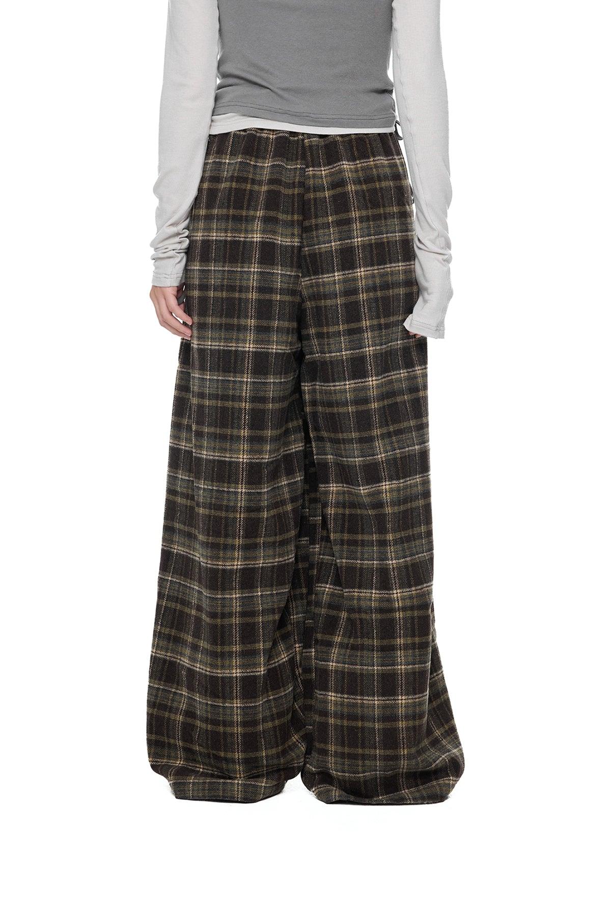 Tom Plaid Straight Leg Pants-korean-fashion-Pants-Tom's Closet-OH Garments