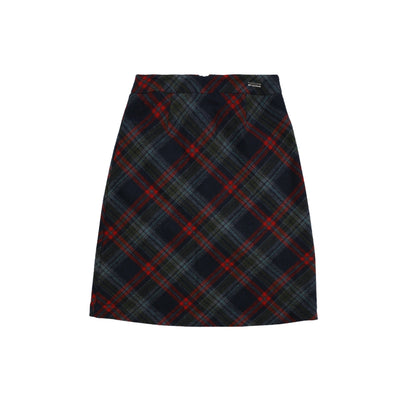 Tom Plaid Woolen Long Skirt-korean-fashion-Skirt-Tom's Closet-OH Garments