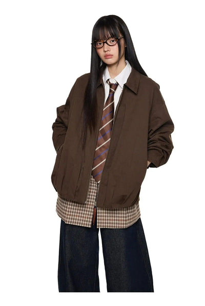 Tom Pleated Hem Dropped Shoulder Jacket-korean-fashion-Jacket-Tom's Closet-OH Garments