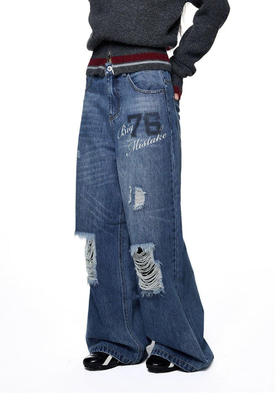 Tom Ripped Wide Leg Jeans-korean-fashion-Jeans-Tom's Closet-OH Garments