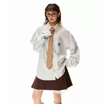 Tom School Style Loose Shirt-korean-fashion-Shirt-Tom's Closet-OH Garments