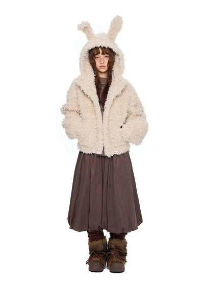 Tom Shearling Bunny Ear Zip-Up Jacket-korean-fashion-Jacket-Tom's Closet-OH Garments