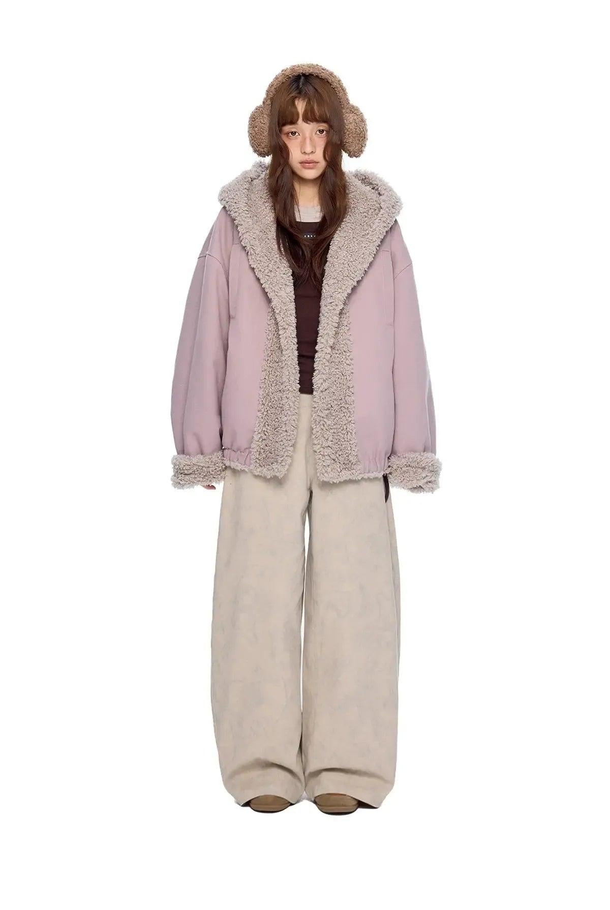 Tom Shearling-Trim Full-Zip Jacket-korean-fashion-Jacket-Tom's Closet-OH Garments