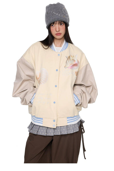 Tom Shells Graphic Varsity Jacket-korean-fashion-Jacket-Tom's Closet-OH Garments