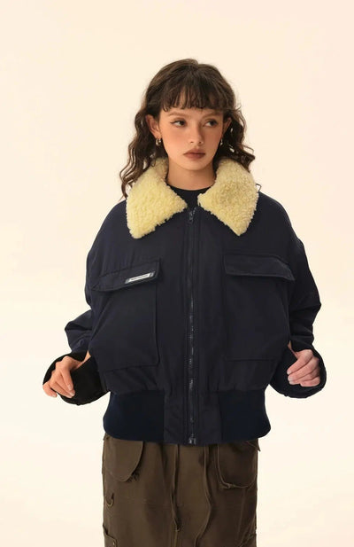 Tom Sherpa Collar Casual Jacket-korean-fashion-Jacket-Tom's Closet-OH Garments
