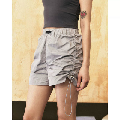 Tom Side Drawstring Pleats Shorts-korean-fashion-Shorts-Tom's Closet-OH Garments