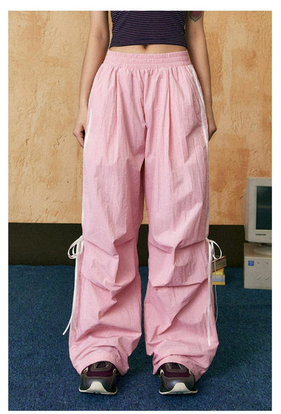 Tom Side Lace-Up Parachute Pants-korean-fashion-Pants-Tom's Closet-OH Garments
