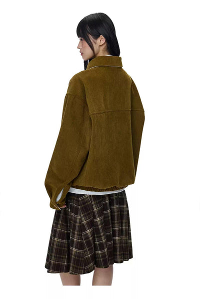Tom Sleek Corduroy Zipped Jacket-korean-fashion-Jacket-Tom's Closet-OH Garments