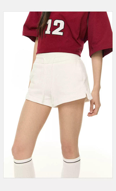 Tom Solid Drawstring Waist Shorts-korean-fashion-Shorts-Tom's Closet-OH Garments