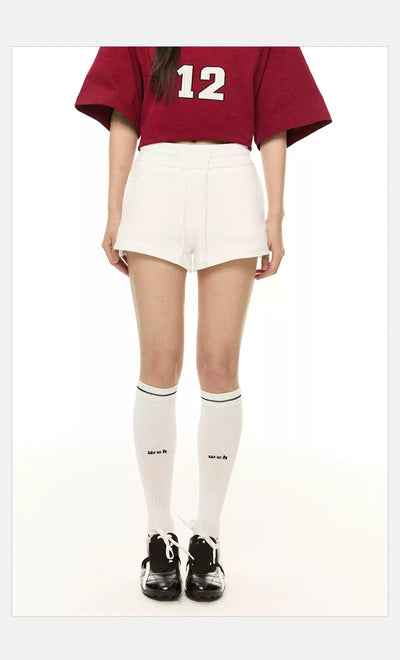 Tom Solid Drawstring Waist Shorts-korean-fashion-Shorts-Tom's Closet-OH Garments