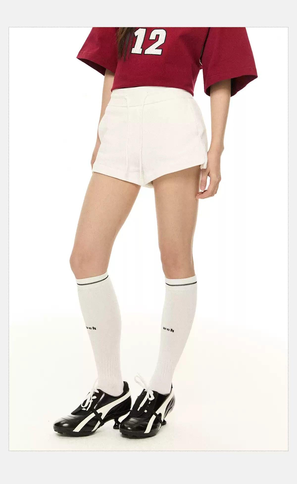 Tom Solid Drawstring Waist Shorts-korean-fashion-Shorts-Tom's Closet-OH Garments