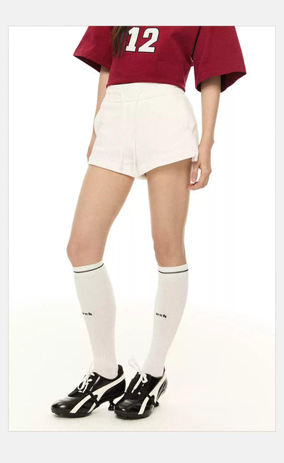 Tom Solid Drawstring Waist Shorts-korean-fashion-Shorts-Tom's Closet-OH Garments