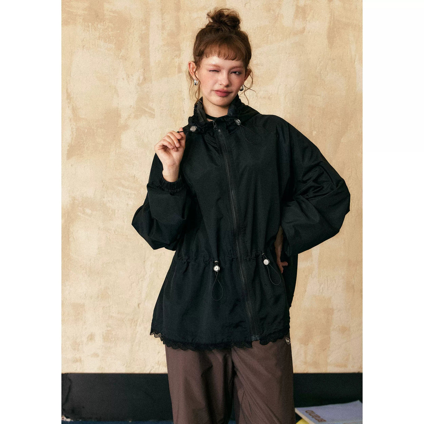 Tom Solid Multi-Drawstring Windbreaker Jacket-korean-fashion-Jacket-Tom's Closet-OH Garments