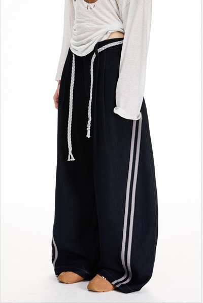 Tom Striped Scimitar Wide Leg Pants-korean-fashion-Pants-Tom's Closet-OH Garments