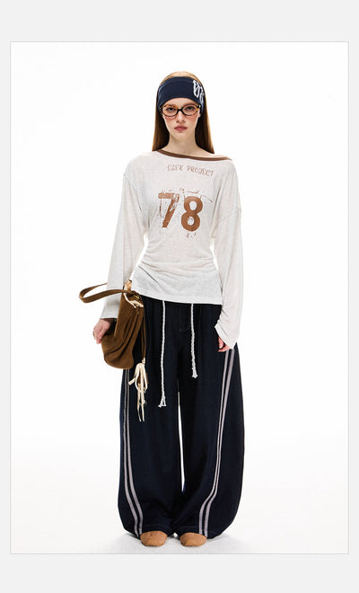 Tom Striped Scimitar Wide Leg Pants-korean-fashion-Pants-Tom's Closet-OH Garments