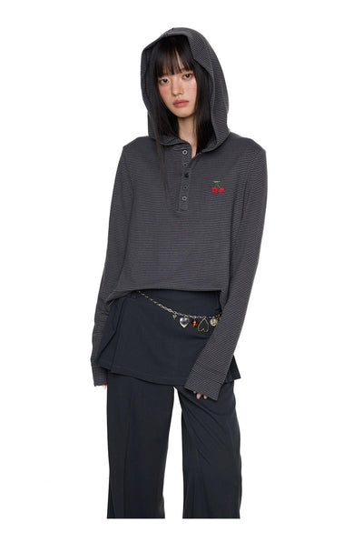 Tom Thin Stripes Slim Hoodie-korean-fashion-Hoodie-Tom's Closet-OH Garments