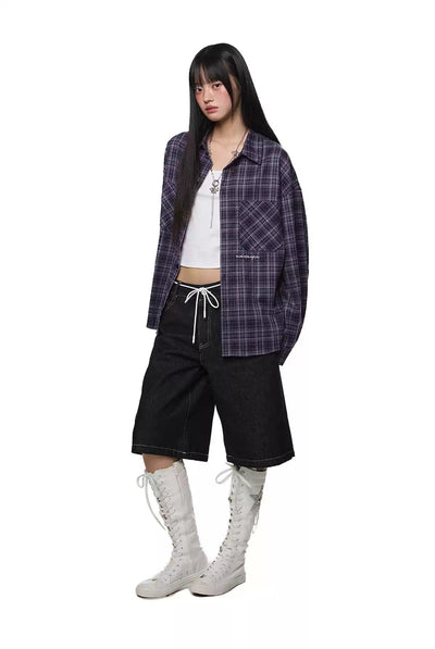 Tom Two-Pocket Plaid Shirt-korean-fashion-Shirt-Tom's Closet-OH Garments