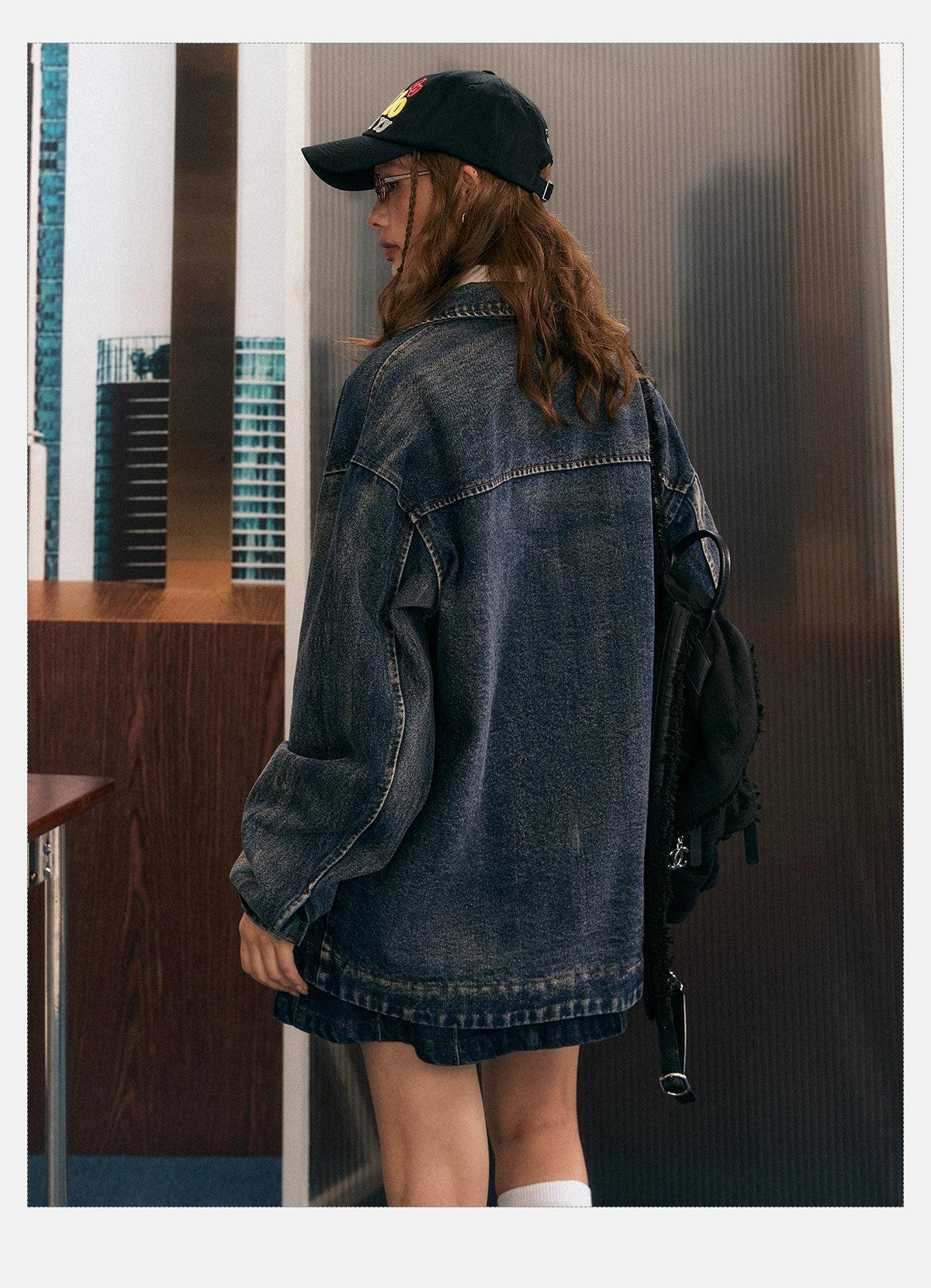 Tom Versatile Washed Denim Jacket-korean-fashion-Jacket-Tom's Closet-OH Garments