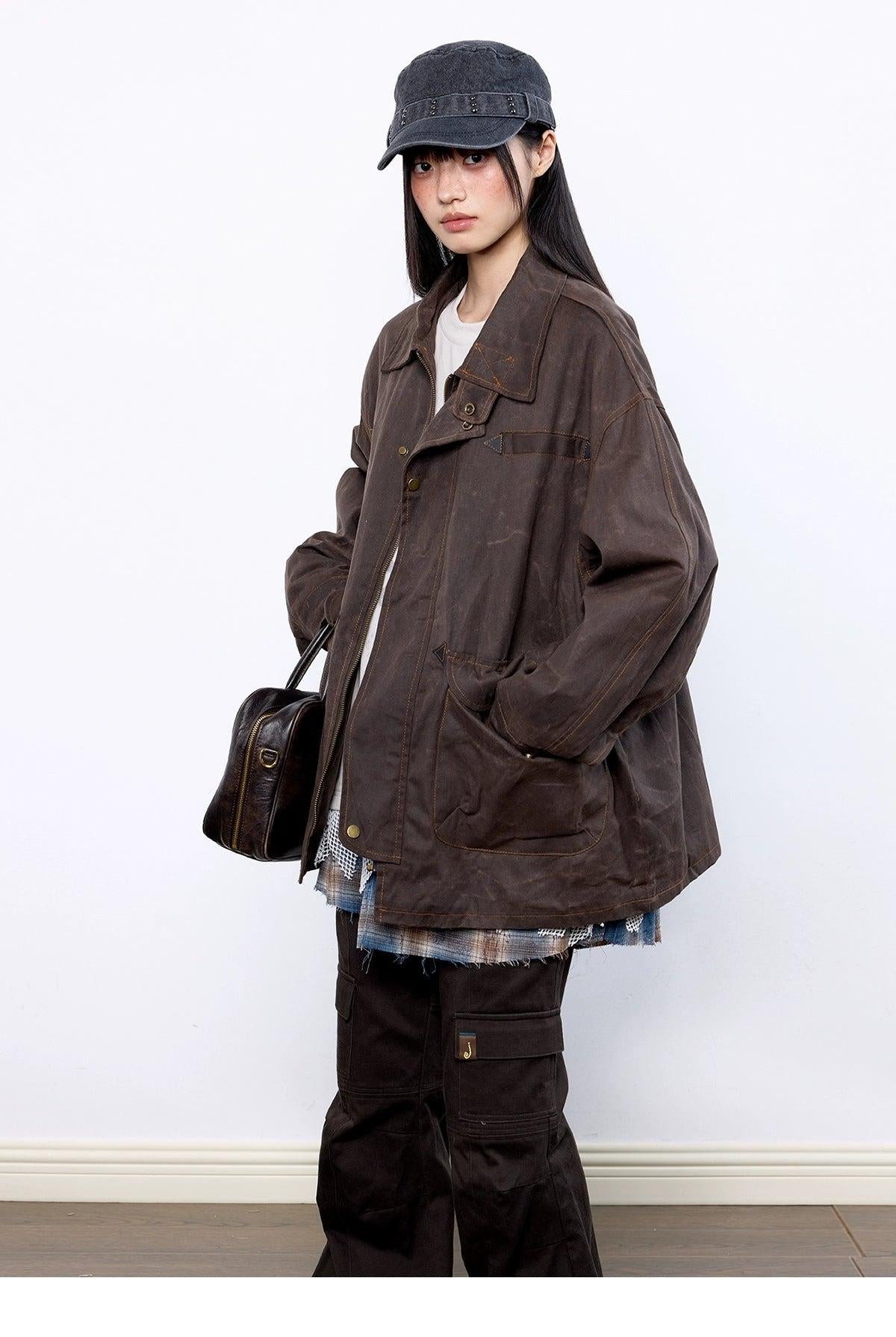 Tom Washed Side Pocket Denim Jacket-korean-fashion-Jacket-Tom's Closet-OH Garments