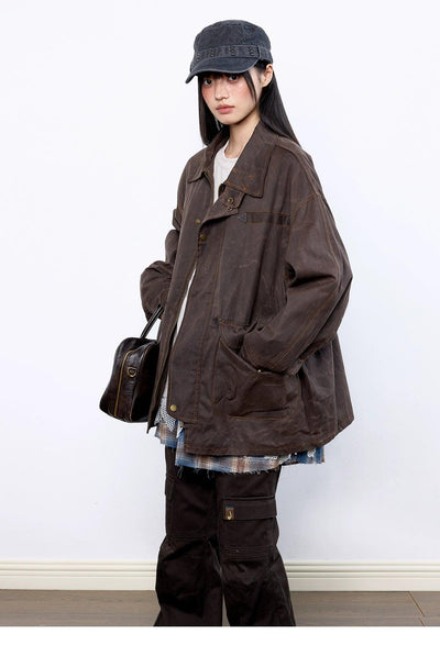 Tom Washed Side Pocket Denim Jacket-korean-fashion-Jacket-Tom's Closet-OH Garments