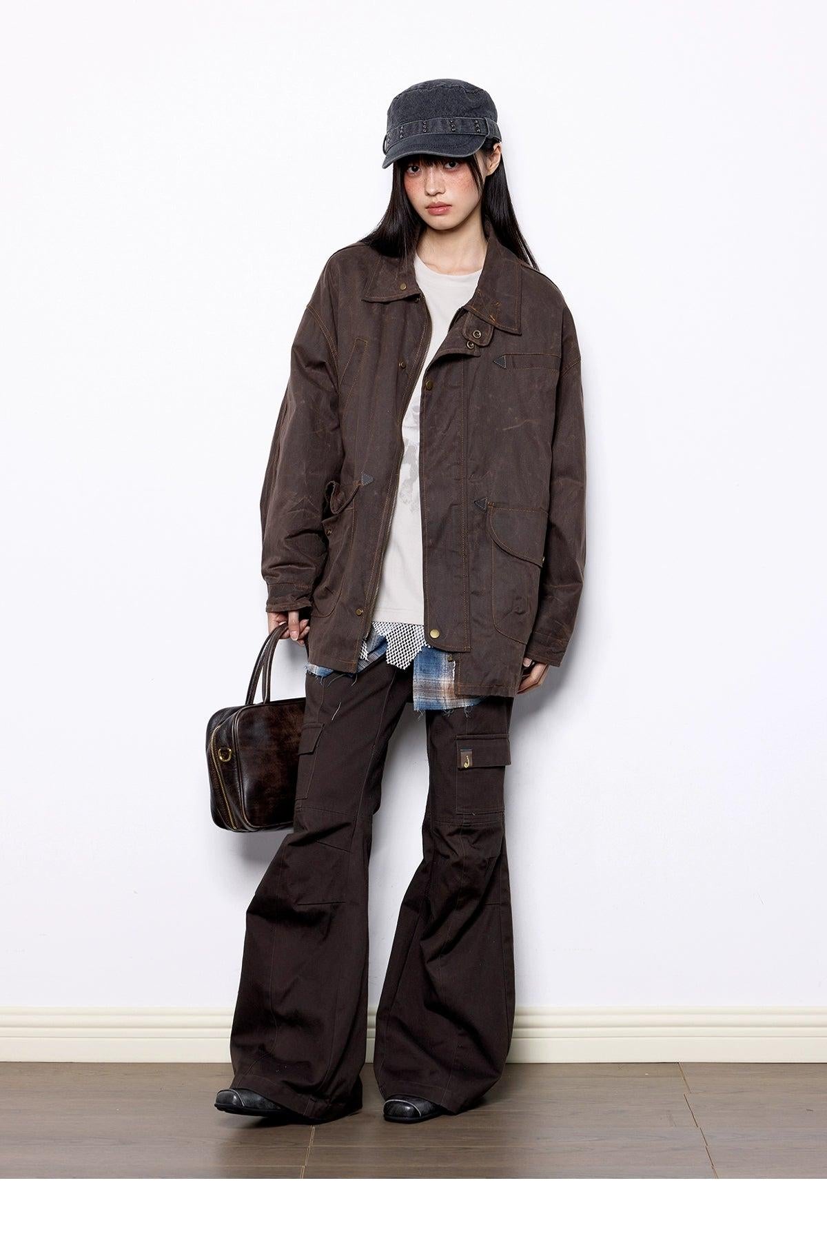 Tom Washed Side Pocket Denim Jacket-korean-fashion-Jacket-Tom's Closet-OH Garments