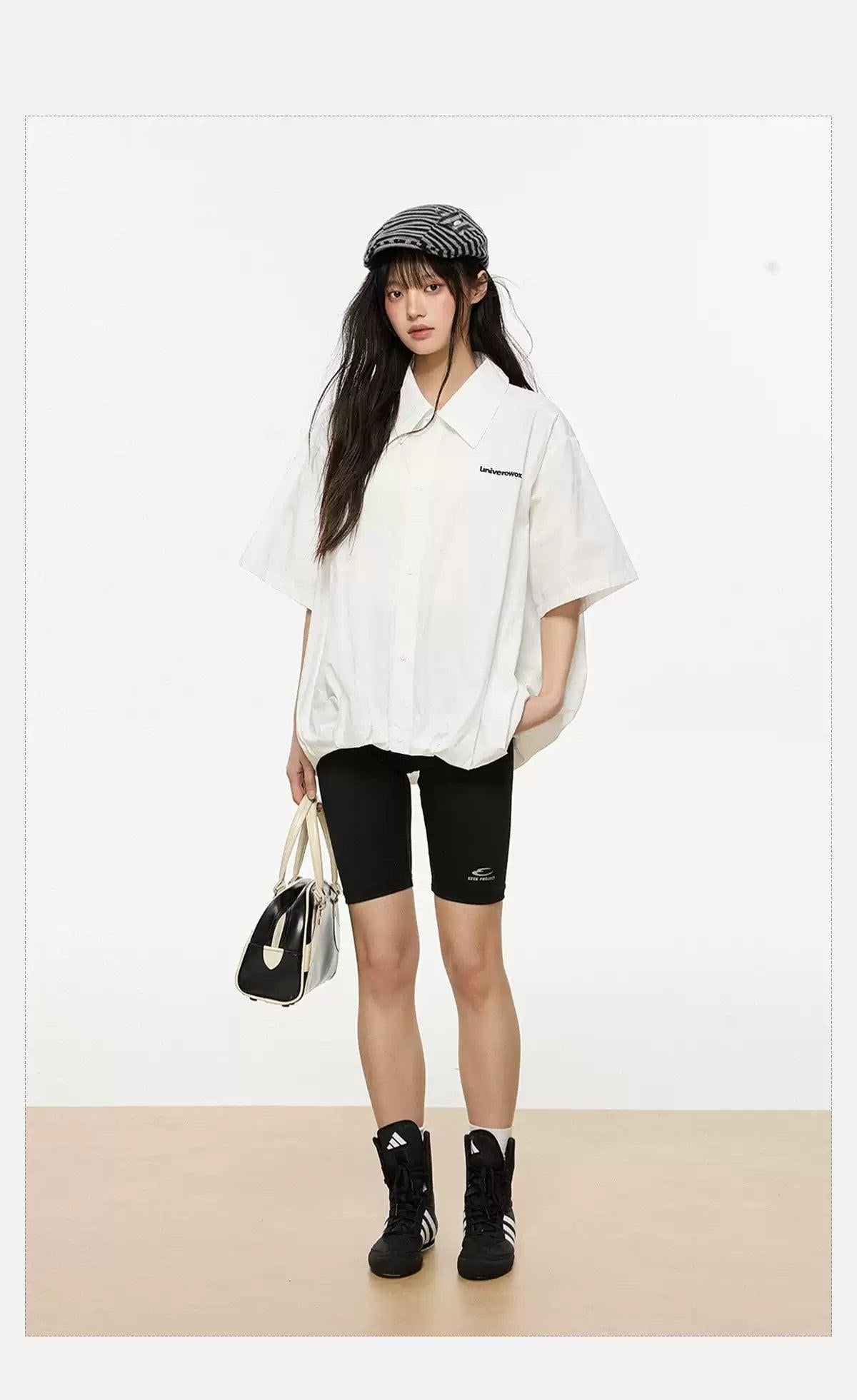 Tom Wide Shoulder Collared Shirt-korean-fashion-Shirt-Tom's Closet-OH Garments