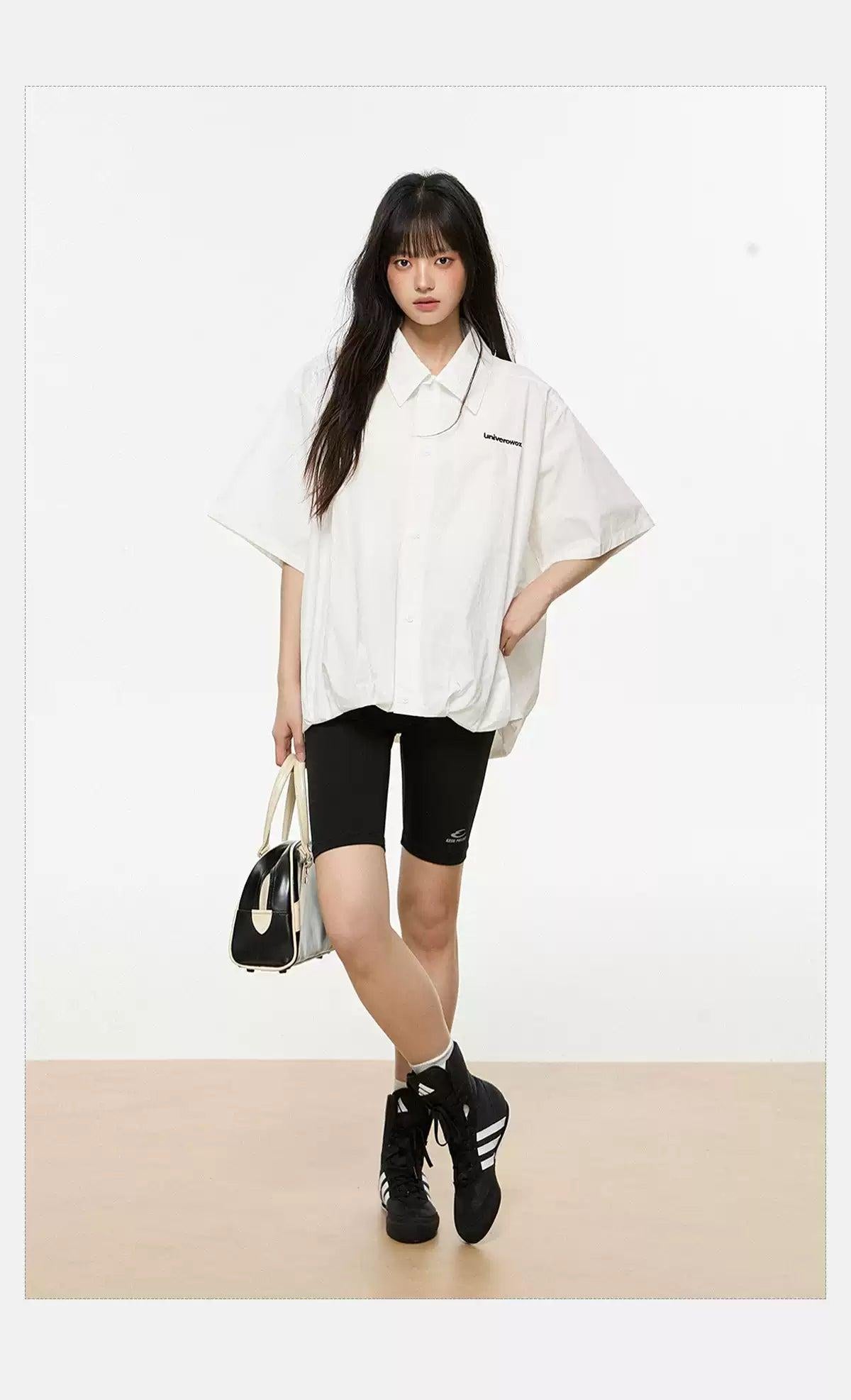 Tom Wide Shoulder Collared Shirt-korean-fashion-Shirt-Tom's Closet-OH Garments