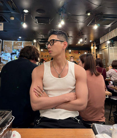 William Plain Color Slim Fit Tank Top-korean-fashion-Tank Top-William's Closet-OH Garments