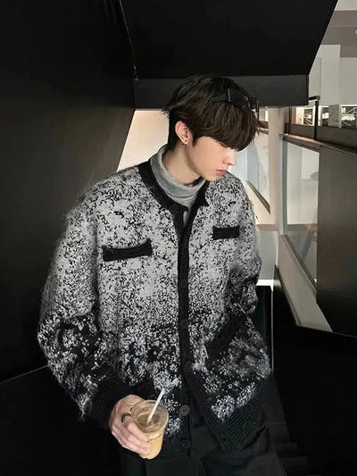 Woo Abstract Buttoned Knit Cardigan-korean-fashion-Cardigan-Woo's Closet-OH Garments