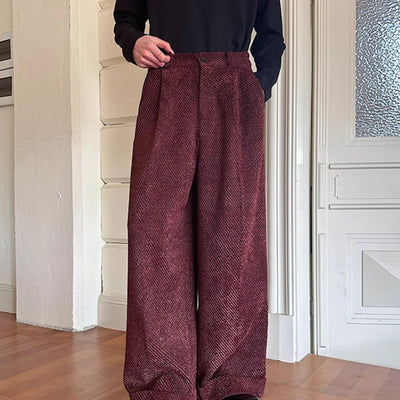 Woo Buttoned and Textured Pants-korean-fashion-Pants-Woo's Closet-OH Garments