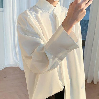Woo Casual Literary Long Sleeve Shirt-korean-fashion-Shirt-Woo's Closet-OH Garments