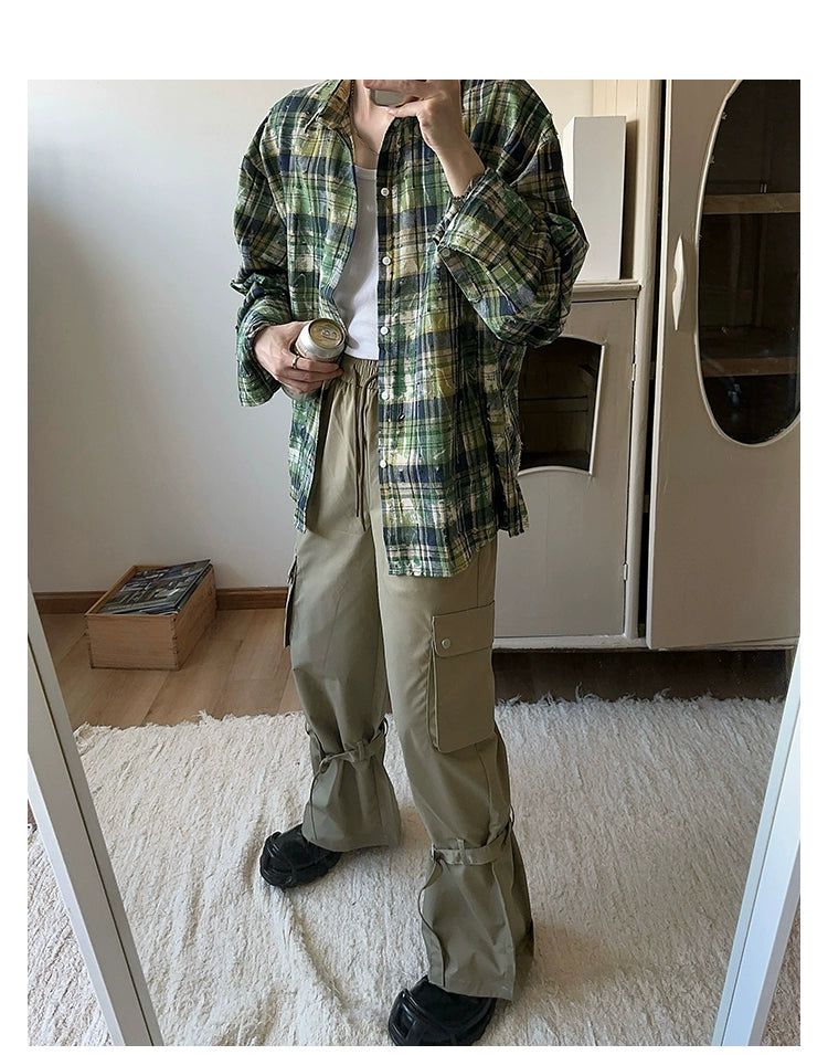 Woo Casual Plaid Ripped Shirt-korean-fashion-Shirt-Woo's Closet-OH Garments